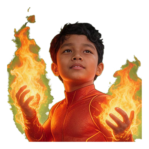 Hero Squad (9 powers) — example sticker 1
